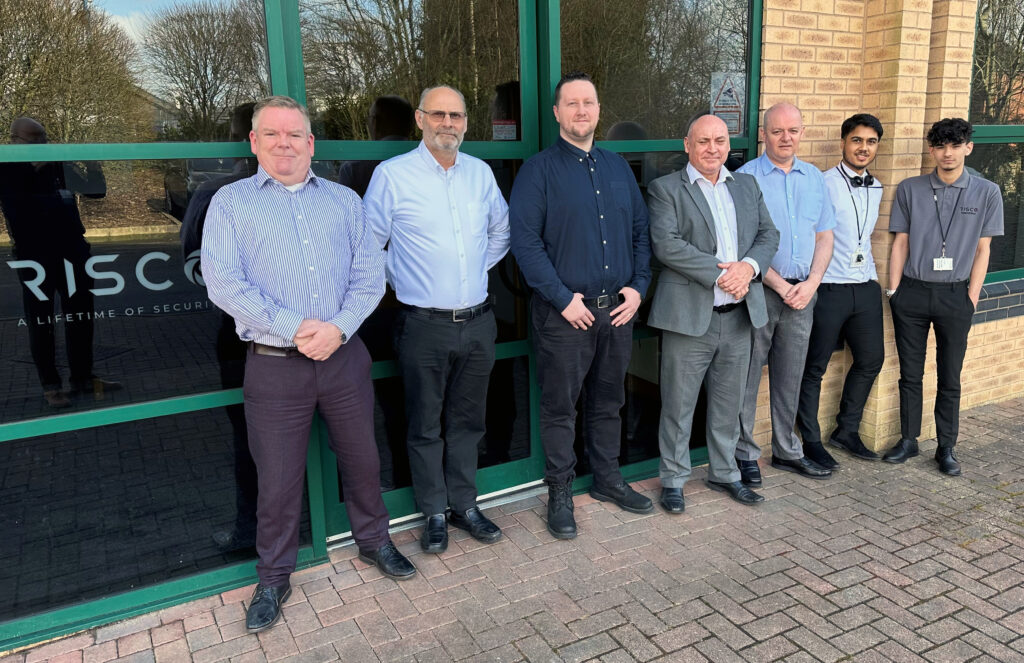  RISCO’s expanded technical and training department (left to right): Des O’Meara, Glyn Riley, David Berry, Mark Earp, Chris Denton, Mehedi Hussain and Ricardo Butler.